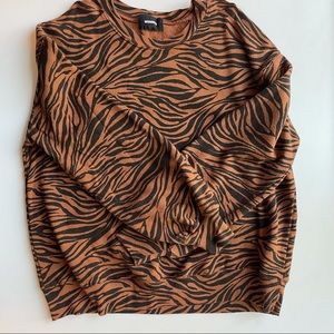 Monrow Lounge Set Animal Print Brown Black Set Top Bottom Sz: S small